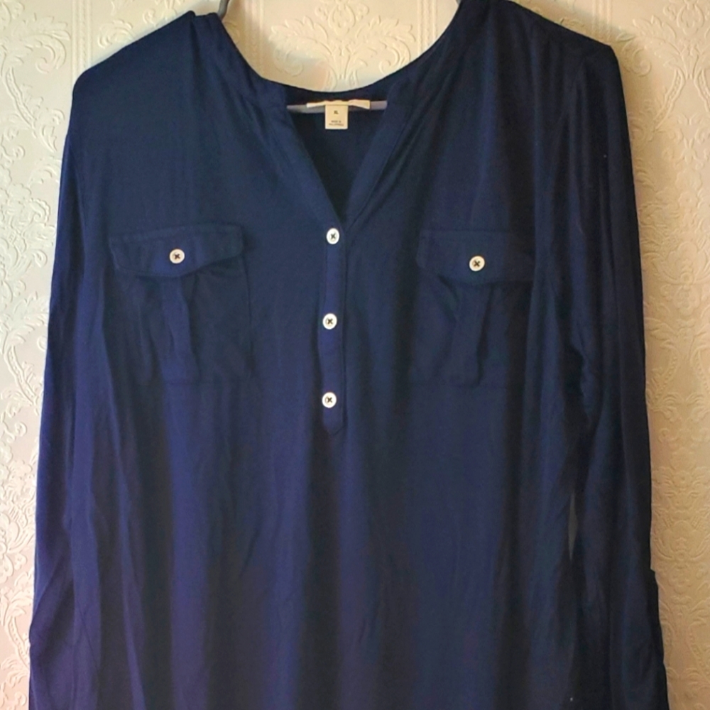 Navy blue Style & Co blouse shirt top